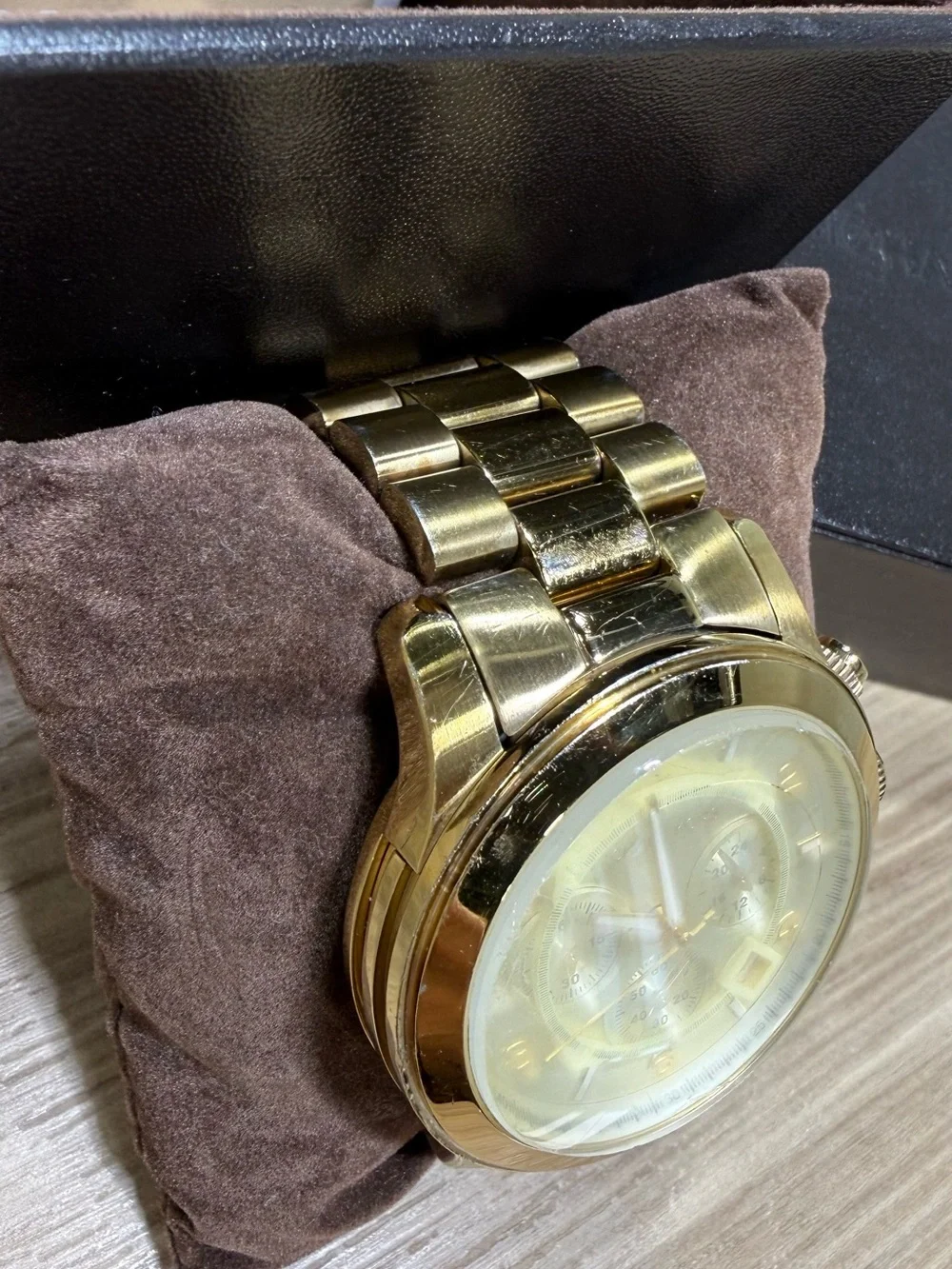 Michael Kors Oversized Gold Chronograph Watch